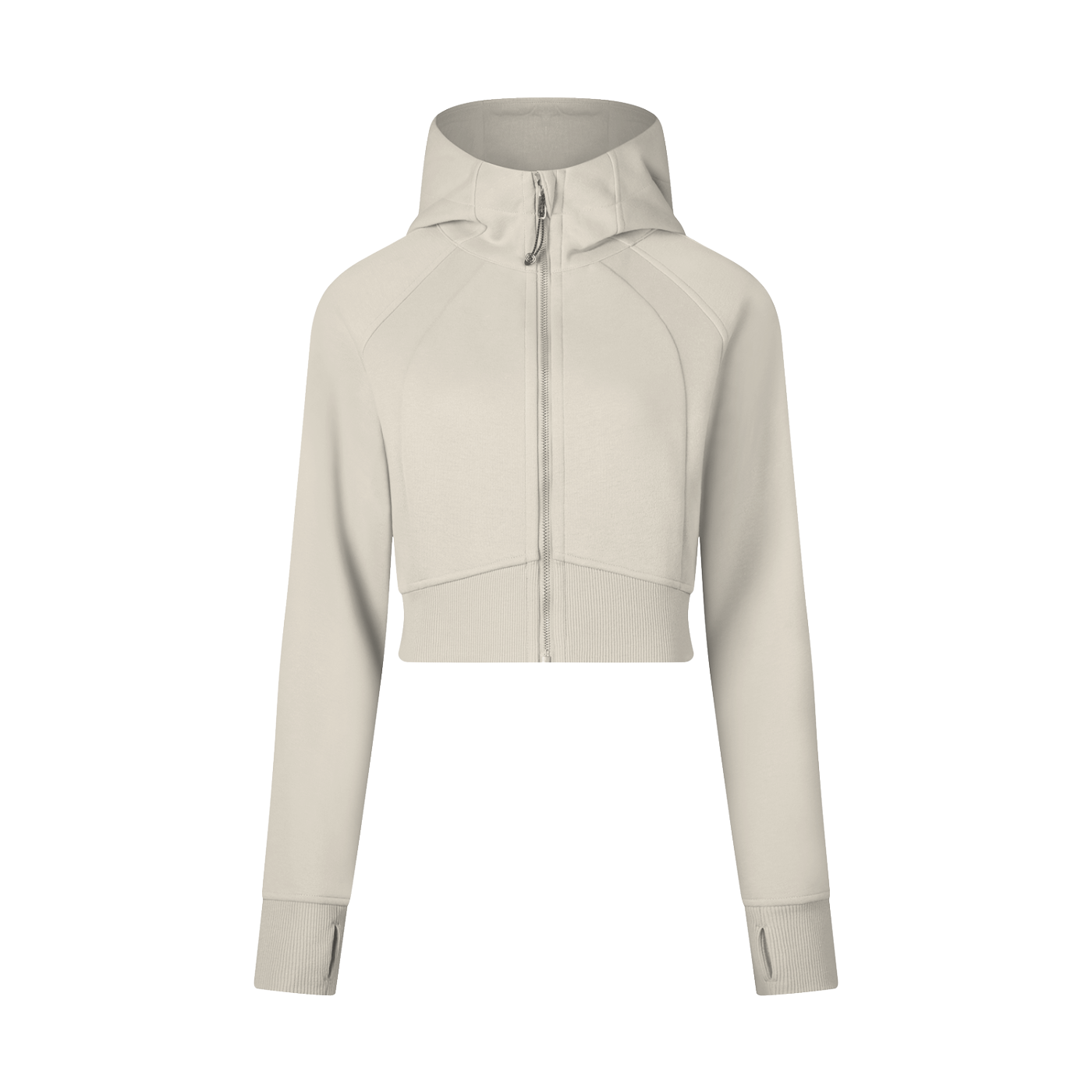 CA Cropped Zip-Up Hoodie