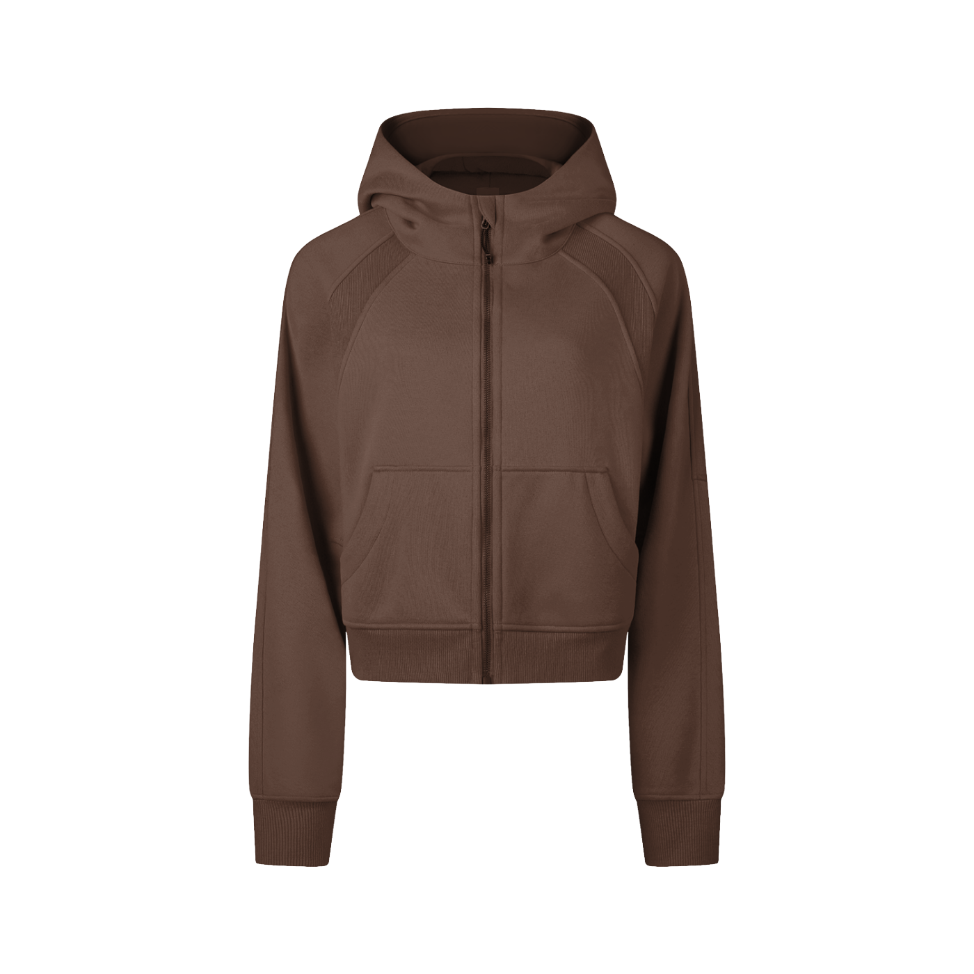 CA Cropped Zip-Up Hoodie with Pockets