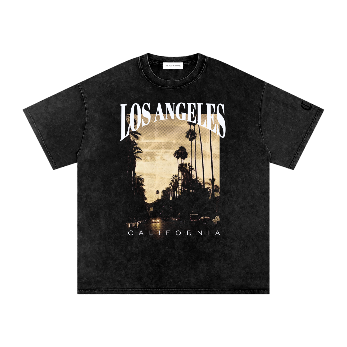 Los Angeles Snow Washed Oversized Cotton T-Shirt
