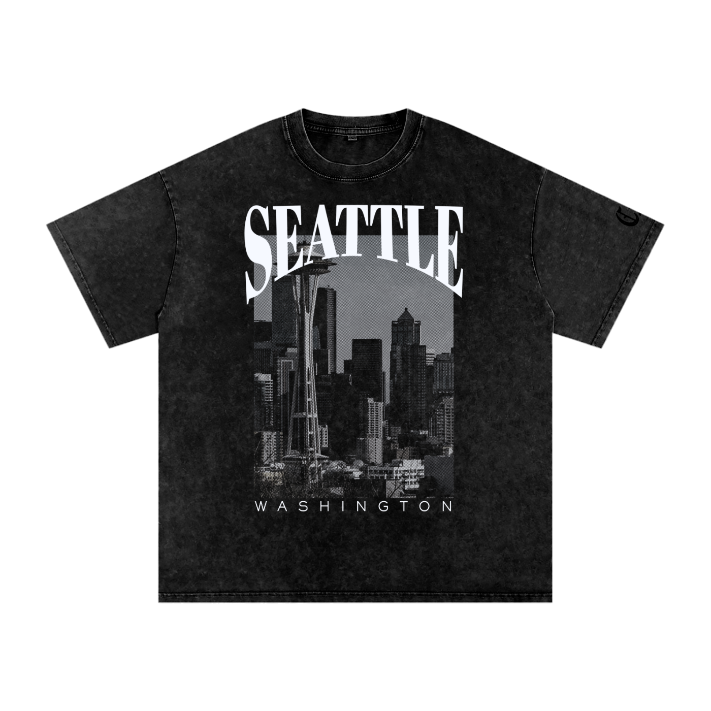 Seattle Snow Washed Oversized Cotton T-Shirt