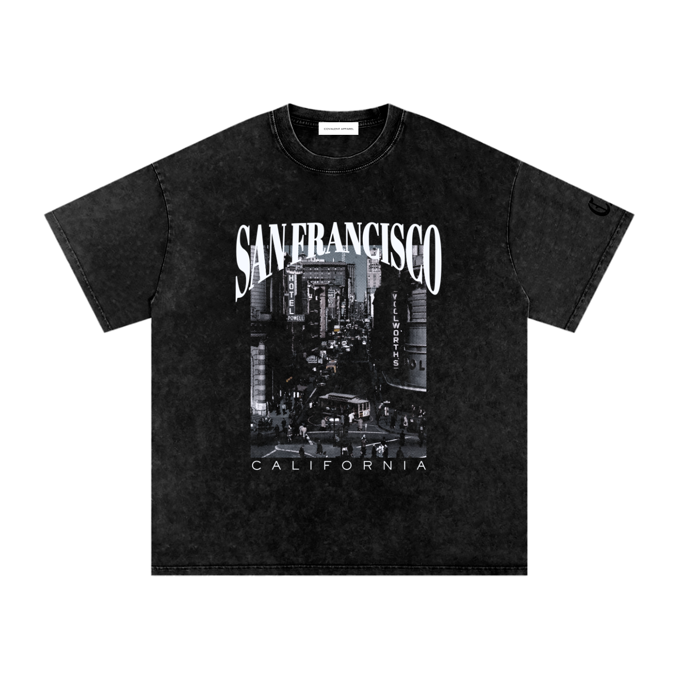 San Francisco Snow Washed Oversized Cotton T-Shirt