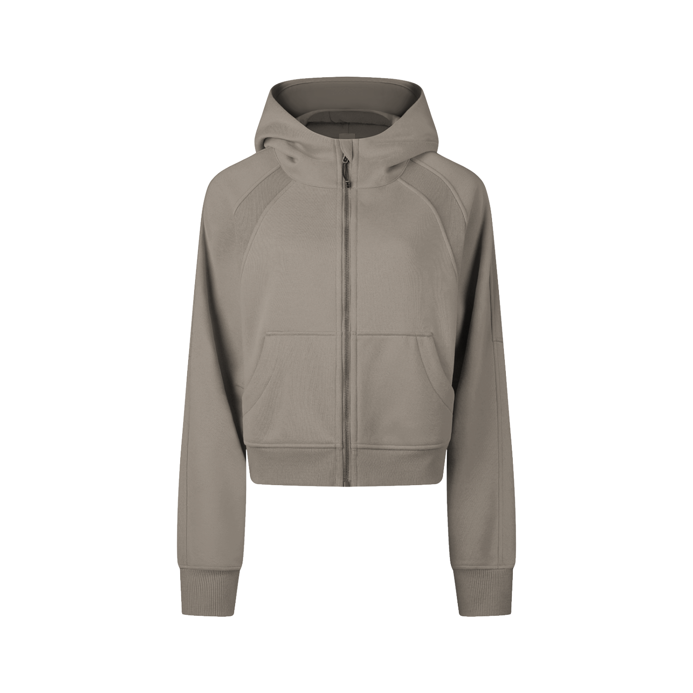 CA Cropped Zip-Up Hoodie with Pockets