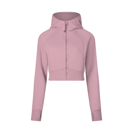 CA Cropped Zip-Up Hoodie