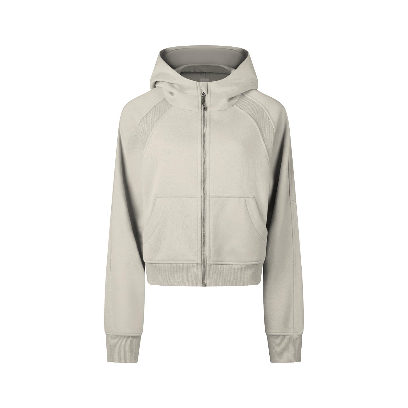 CA Cropped Zip-Up Hoodie with Pockets