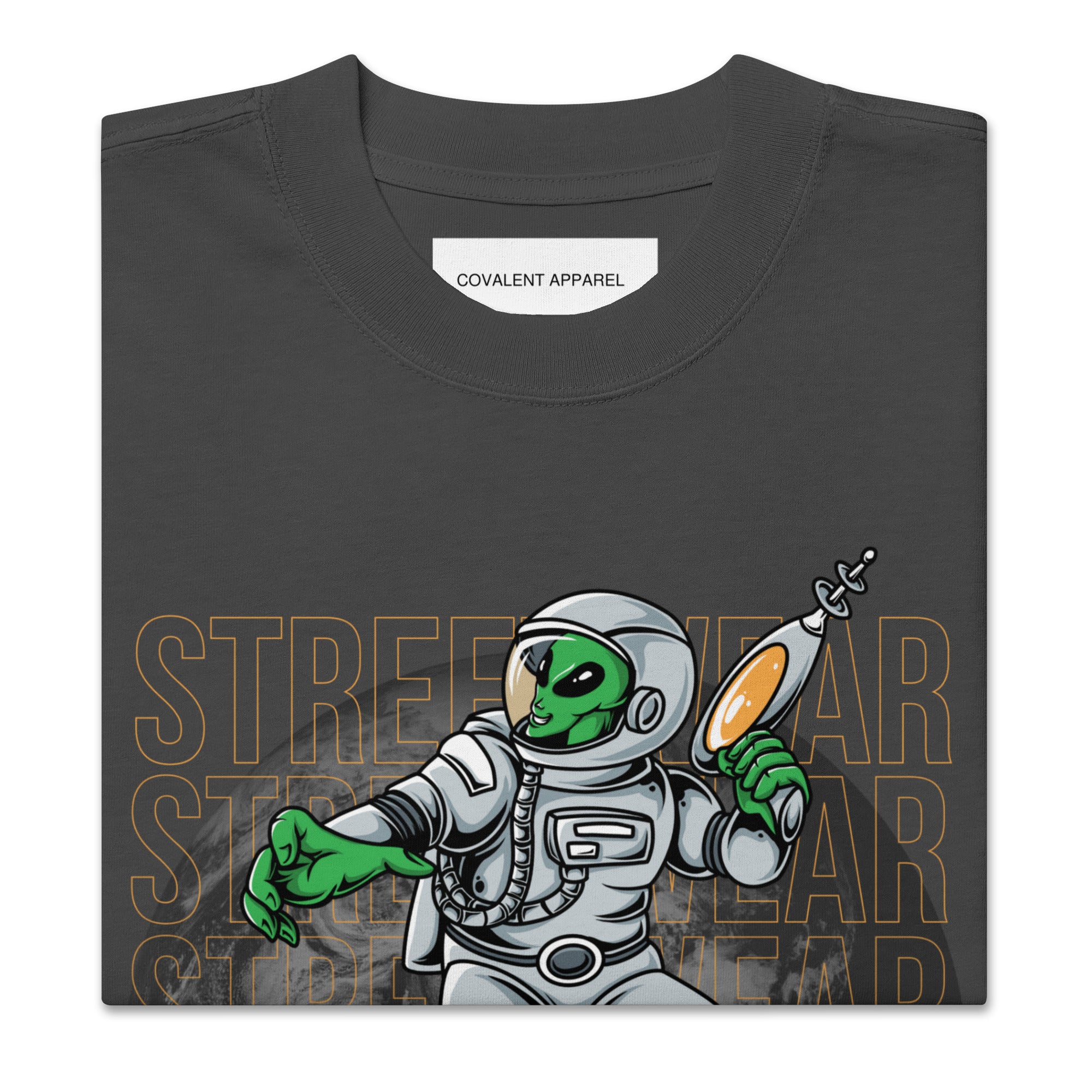 Covalent Apparel "Alien-Naut Streetwear" Oversized Faded T-Shirt